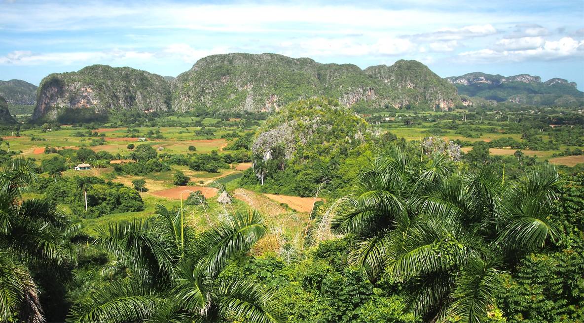 A view over the Vinales valley in Cuba