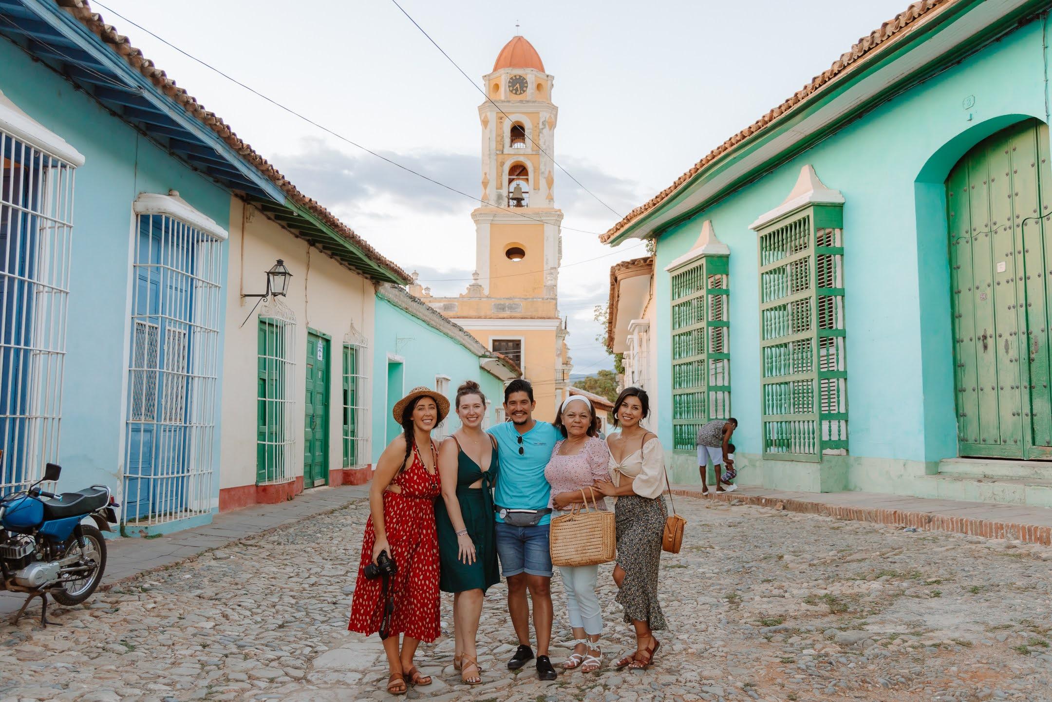 Group in Trinidad in front of Torre Iznaga