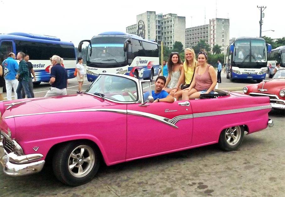 pink convertible cars